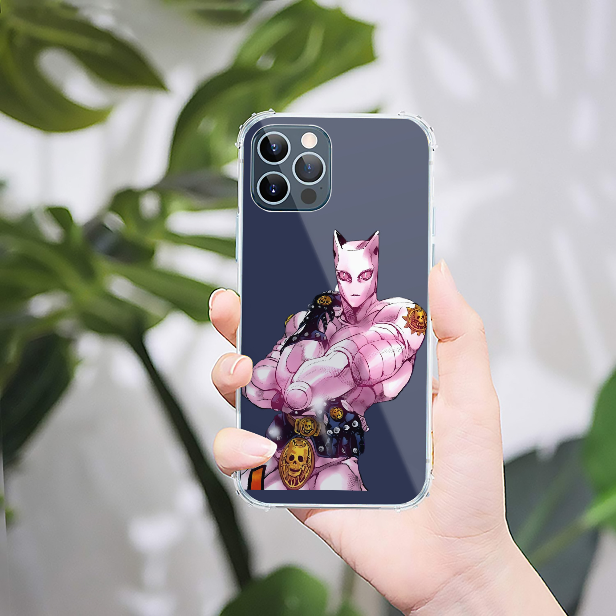 （画像用） ジョジョの奇妙な冒険 きら よしかげ JoJo's Bizarre Adventure Kira Yoshikage 【iPhone 12シリーズ対応】透明スマホケース（クリアソフトケース）